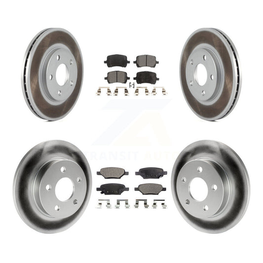 [Avant + Arrière] Kit de disque (revêtu) et plaquette (semi-métallique) de frein pour Chevrolet Malibu Pontiac G6 avec 276mm Diameter Rotor KGF-100583