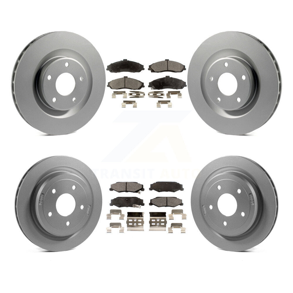 [Avant + Arrière] Kit de disque (revêtu) et plaquette (semi-métallique) de frein pour Chevrolet Corvette Cadillac XLR KGF-100584