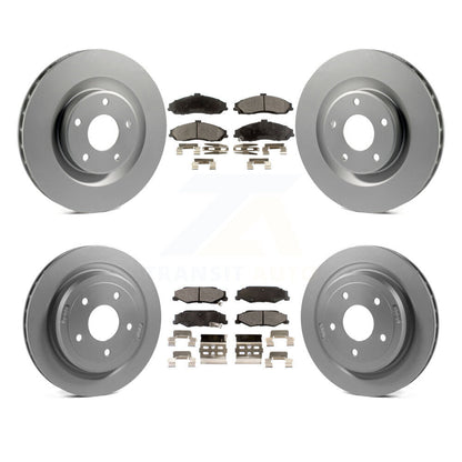 [Avant + Arrière] Kit de disque (revêtu) et plaquette (semi-métallique) de frein pour Chevrolet Corvette Cadillac XLR KGF-100584