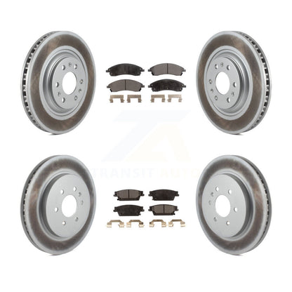 [Avant + Arrière] Kit de disque (revêtu) et plaquette (semi-métallique) de frein pour Cadillac SRX KGF-100586