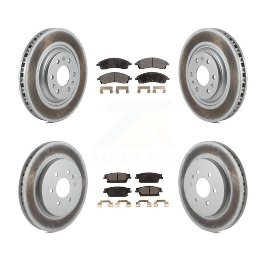[Avant + Arrière] Kit de disque (revêtu) et plaquette (semi-métallique) de frein pour Cadillac SRX KGF-100586