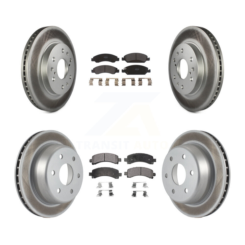 [Avant + Arrière] Kit de disque (revêtu) et plaquette (semi-métallique) de frein pour 2009-2014 Chevrolet Express 1500 GMC Savana KGF-100590