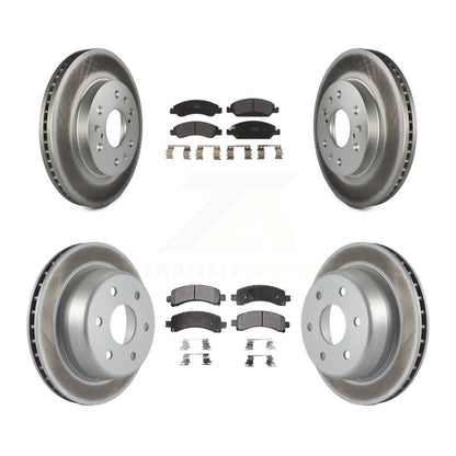 [Avant + Arrière] Kit de disque (revêtu) et plaquette (semi-métallique) de frein pour 2009-2014 Chevrolet Express 1500 GMC Savana KGF-100590