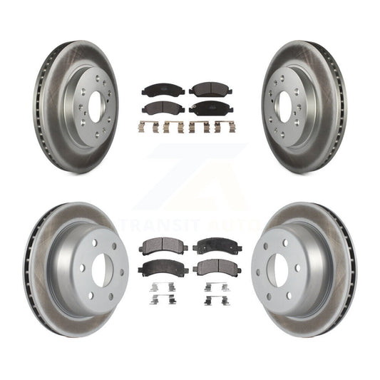 [Avant + Arrière] Kit de disque (revêtu) et plaquette (semi-métallique) de frein pour 2009-2014 Chevrolet Express 1500 GMC Savana KGF-100590