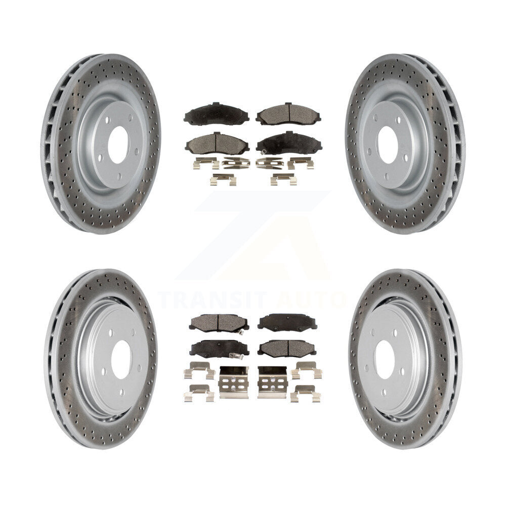 [Avant + Arrière] Kit de disque (revêtu) et plaquette (semi-métallique) de frein pour Chevrolet Corvette Cadillac XLR KGF-100595