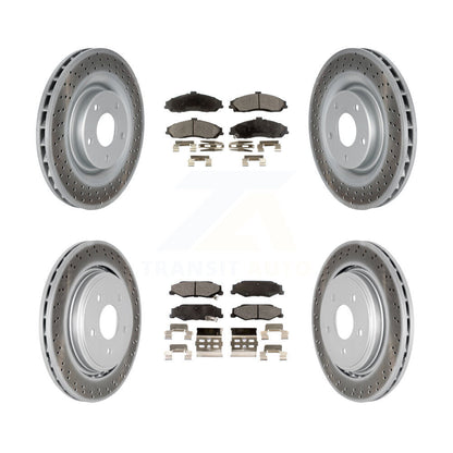 [Avant + Arrière] Kit de disque (revêtu) et plaquette (semi-métallique) de frein pour Chevrolet Corvette Cadillac XLR KGF-100595