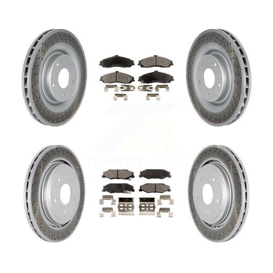 [Avant + Arrière] Kit de disque (revêtu) et plaquette (semi-métallique) de frein pour Chevrolet Corvette Cadillac XLR KGF-100595