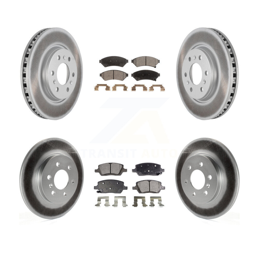 [Avant + Arrière] Kit de disque (revêtu) et plaquette (semi-métallique) de frein pour Chevrolet Uplander Buick Terraza Pontiac Montana Saturn Relay KGF-100597