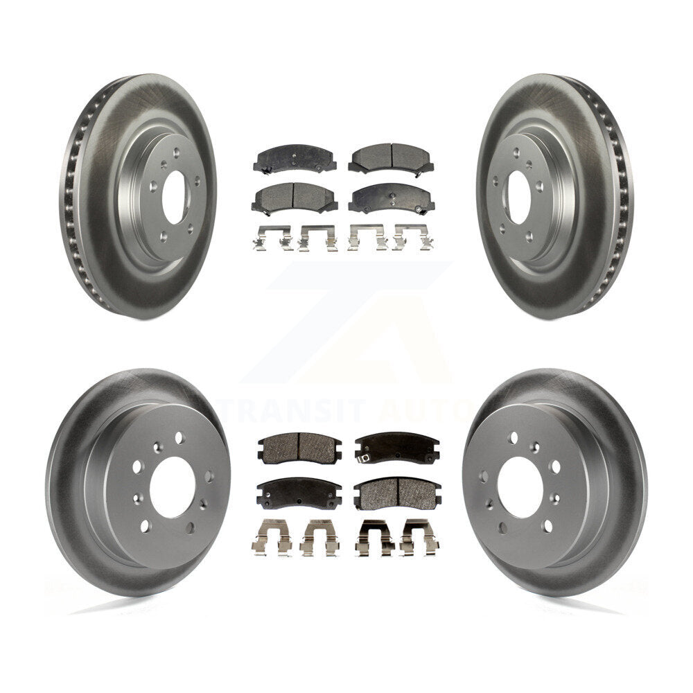 [Avant + Arrière] Kit de disque (revêtu) et plaquette (semi-métallique) de frein pour Buick LaCrosse Allure KGF-100599
