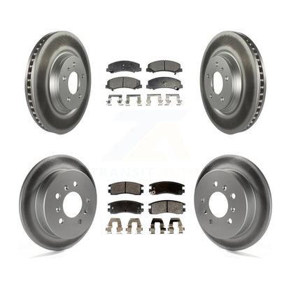 [Avant + Arrière] Kit de disque (revêtu) et plaquette (semi-métallique) de frein pour Buick LaCrosse Allure KGF-100599