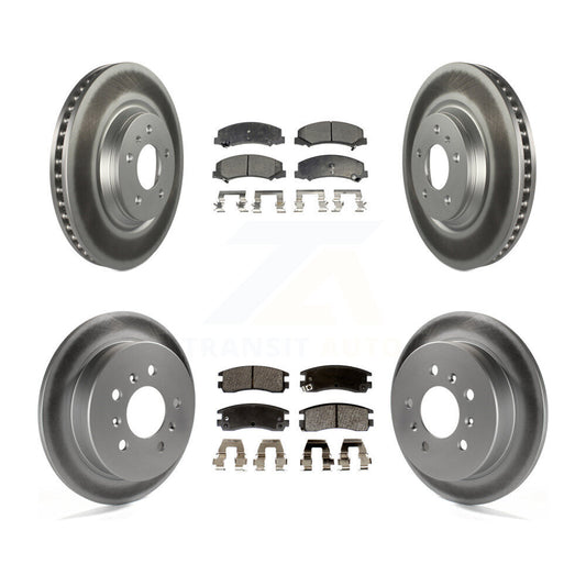 [Avant + Arrière] Kit de disque (revêtu) et plaquette (semi-métallique) de frein pour Buick LaCrosse Allure KGF-100599