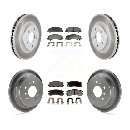 [Avant + Arrière] Kit de disque (revêtu) et plaquette (semi-métallique) de frein pour Chevrolet Impala Monte Carlo KGF-100601