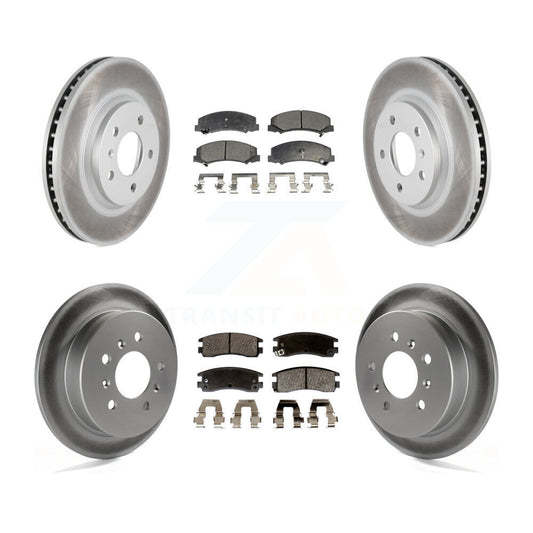 [Avant + Arrière] Kit de disque (revêtu) et plaquette (semi-métallique) de frein pour Chevrolet Impala Monte Carlo KGF-100601