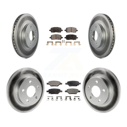 [Avant + Arrière] Kit de disque (revêtu) et plaquette (semi-métallique) de frein pour 2007-2010 Pontiac G5 avec Drum Brakes KGF-100602