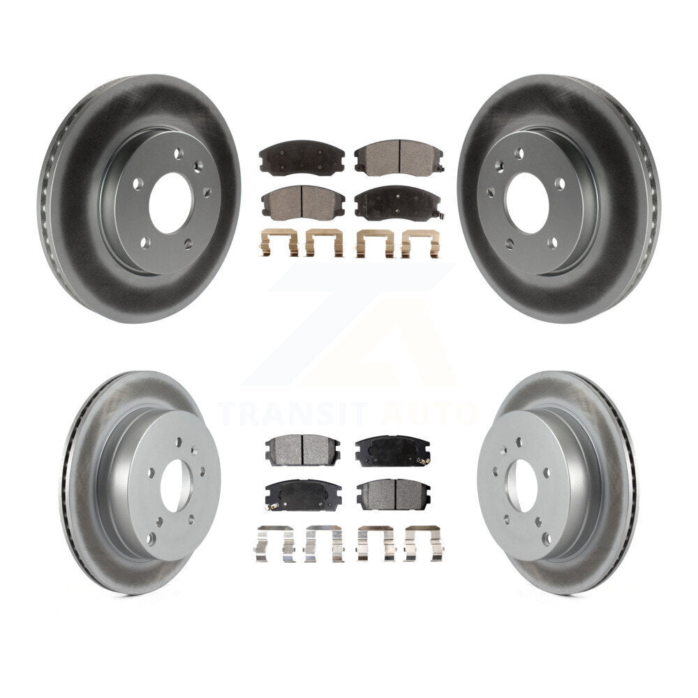 [Avant + Arrière] Kit de disque (revêtu) et plaquette (semi-métallique) de frein pour Chevrolet Equinox Saturn Vue Captiva Sport Pontiac Torrent Suzuki XL-7 KGF-100603