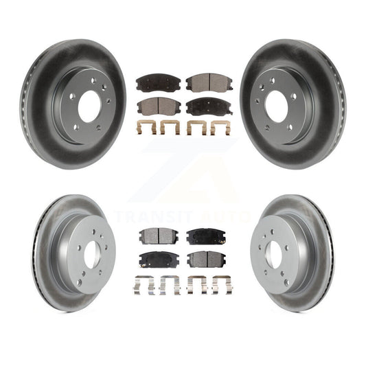 [Avant + Arrière] Kit de disque (revêtu) et plaquette (semi-métallique) de frein pour Chevrolet Equinox Saturn Vue Captiva Sport Pontiac Torrent Suzuki XL-7 KGF-100603