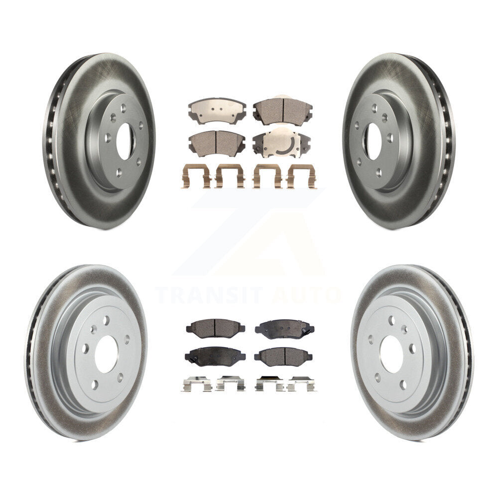 [Avant + Arrière] Kit de disque (revêtu) et plaquette (semi-métallique) de frein pour 2010-2015 Chevrolet Camaro LT LS KGF-100610