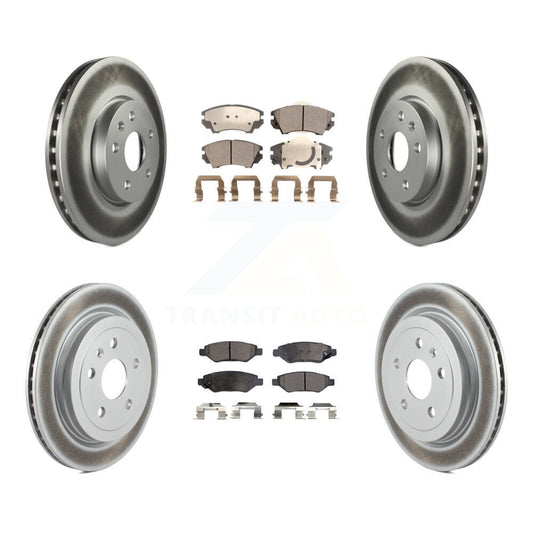 [Avant + Arrière] Kit de disque (revêtu) et plaquette (semi-métallique) de frein pour 2010-2015 Chevrolet Camaro LT LS KGF-100610
