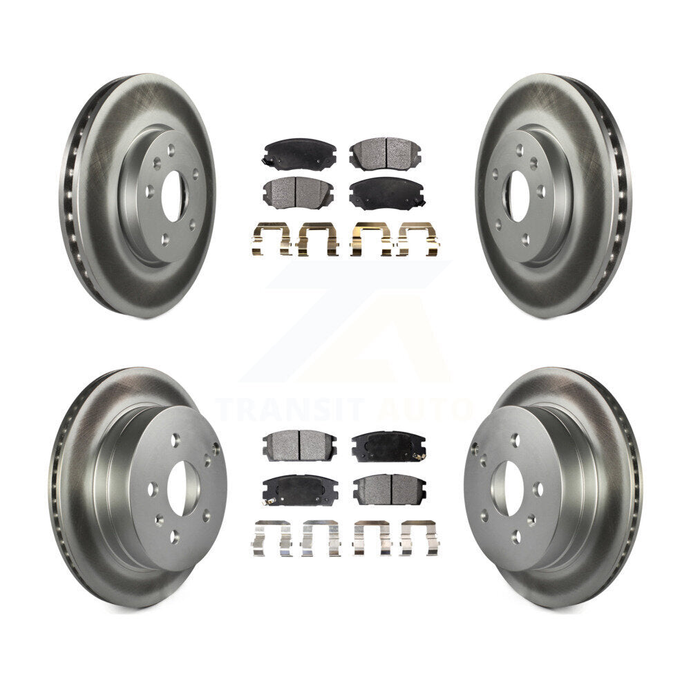 [Avant + Arrière] Kit de disque (revêtu) et plaquette (semi-métallique) de frein pour 2010-2017 Chevrolet Equinox GMC Terrain KGF-100611