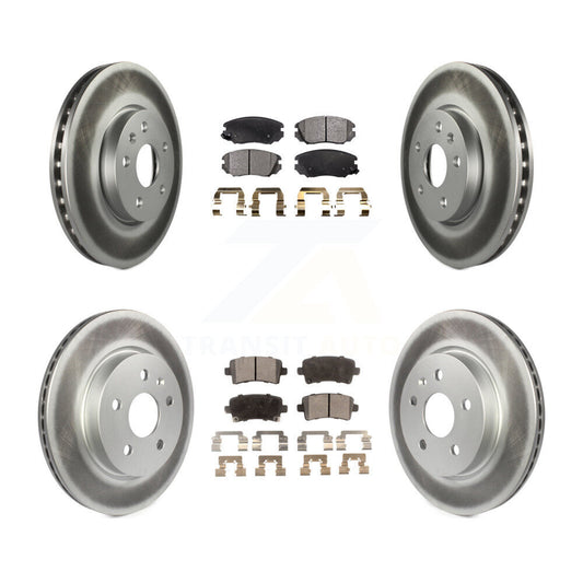 [Avant + Arrière] Kit de disque (revêtu) et plaquette (semi-métallique) de frein pour Chevrolet Malibu Impala Buick LaCrosse Limited Allure KGF-100612