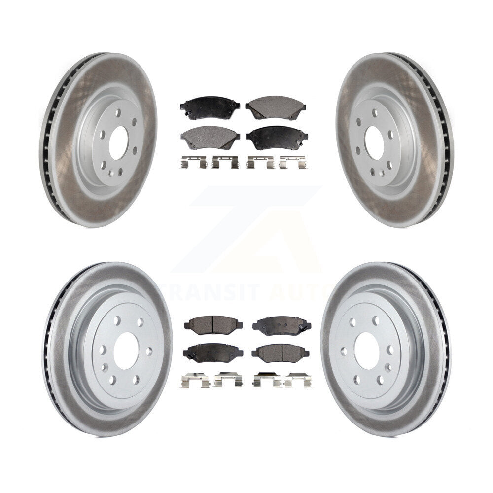 [Avant + Arrière] Kit de disque (revêtu) et plaquette (semi-métallique) de frein pour Cadillac SRX Saab 9-4X KGF-100613