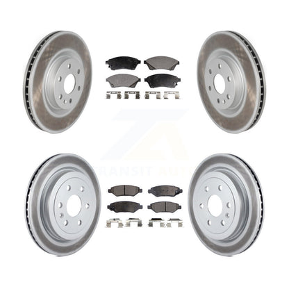 [Avant + Arrière] Kit de disque (revêtu) et plaquette (semi-métallique) de frein pour Cadillac SRX Saab 9-4X KGF-100613