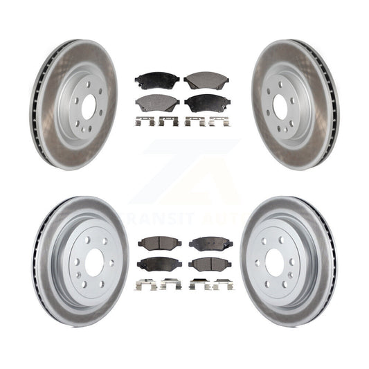 [Avant + Arrière] Kit de disque (revêtu) et plaquette (semi-métallique) de frein pour Cadillac SRX Saab 9-4X KGF-100613