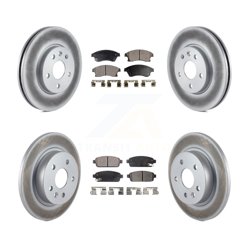 [Avant + Arrière] Kit de disque (revêtu) et plaquette (semi-métallique) de frein pour Chevrolet Cruze Sonic Limited KGF-100614