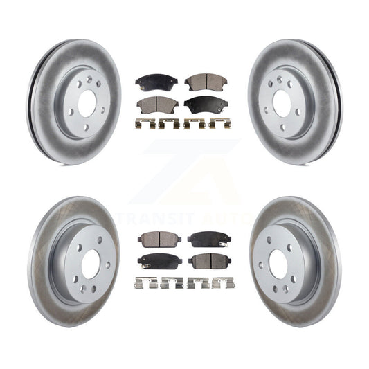[Avant + Arrière] Kit de disque (revêtu) et plaquette (semi-métallique) de frein pour Chevrolet Cruze Sonic Limited KGF-100614