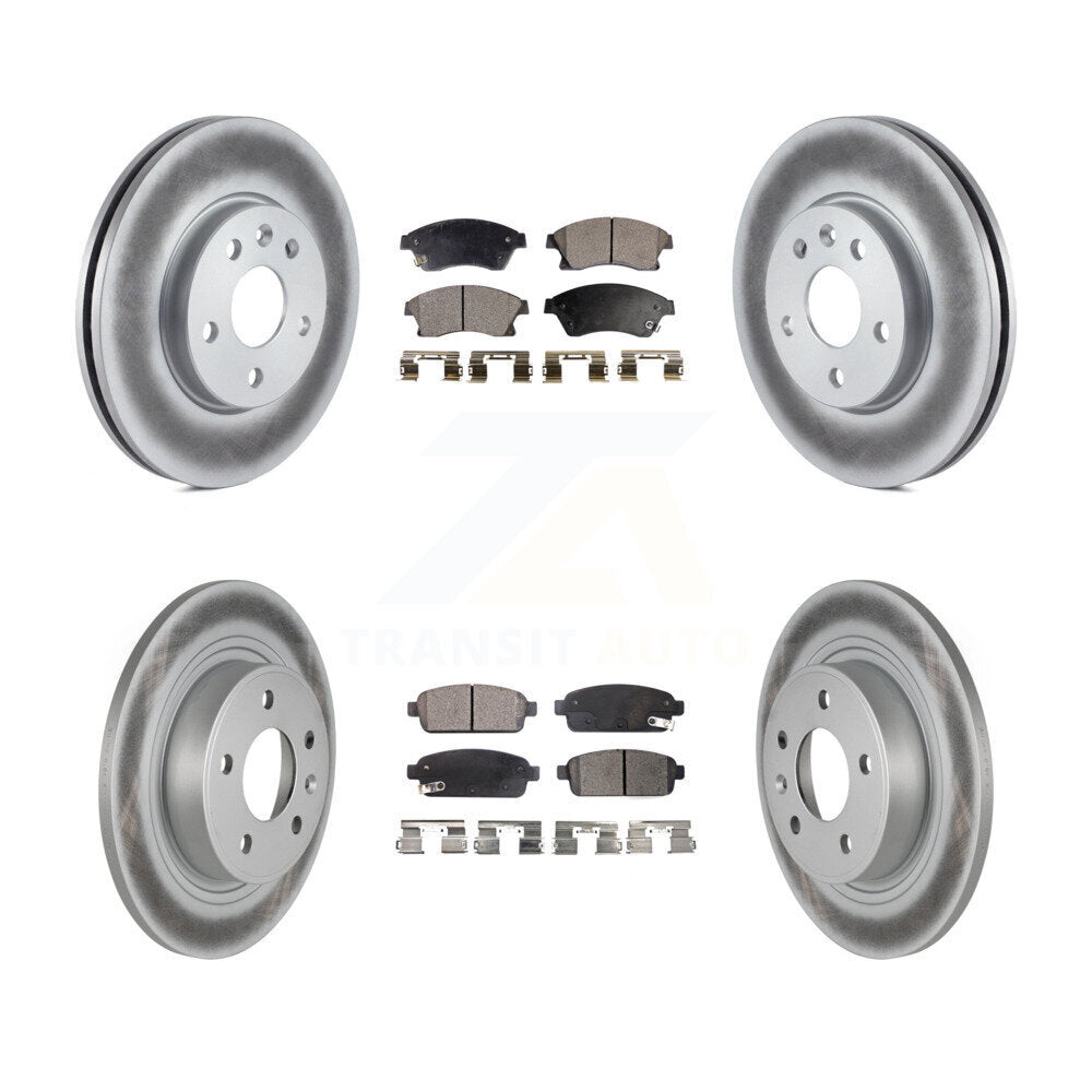 [Avant + Arrière] Kit de disque (revêtu) et plaquette (semi-métallique) de frein pour 2013 Chevrolet Cruze avec 292mm Diameter Rotor KGF-100615
