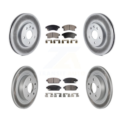 [Avant + Arrière] Kit de disque (revêtu) et plaquette (semi-métallique) de frein pour 2013 Chevrolet Cruze avec 292mm Diameter Rotor KGF-100615