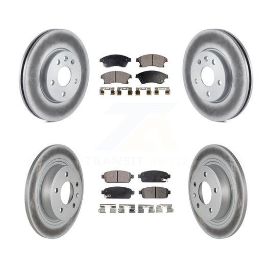 [Avant + Arrière] Kit de disque (revêtu) et plaquette (semi-métallique) de frein pour 2013 Chevrolet Cruze avec 292mm Diameter Rotor KGF-100615