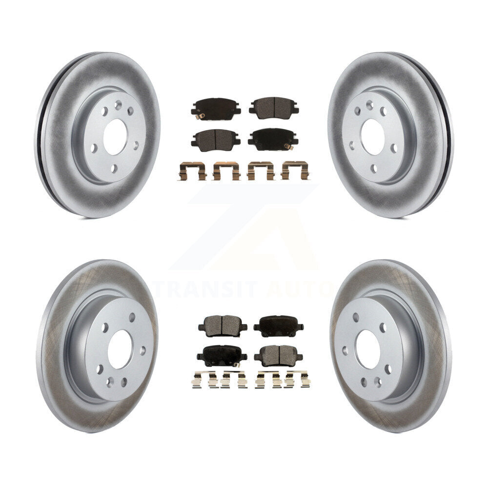 [Avant + Arrière] Kit de disque (revêtu) et plaquette (semi-métallique) de frein pour 2016 Chevrolet Cruze avec 268mm Diameter Rotor KGF-100616