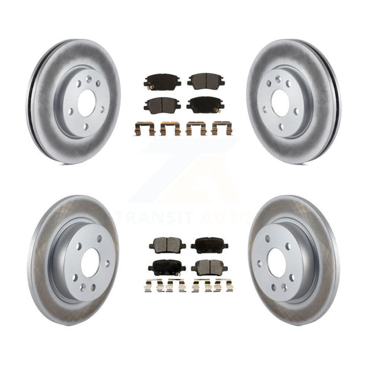 [Avant + Arrière] Kit de disque (revêtu) et plaquette (semi-métallique) de frein pour 2016 Chevrolet Cruze avec 268mm Diameter Rotor KGF-100616