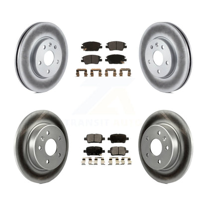 [Avant + Arrière] Kit de disque (revêtu) et plaquette (semi-métallique) de frein pour Chevrolet Cruze Volt Bolt EV EUV KGF-100617
