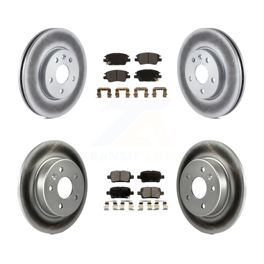 [Avant + Arrière] Kit de disque (revêtu) et plaquette (semi-métallique) de frein pour Chevrolet Cruze Volt Bolt EV EUV KGF-100617
