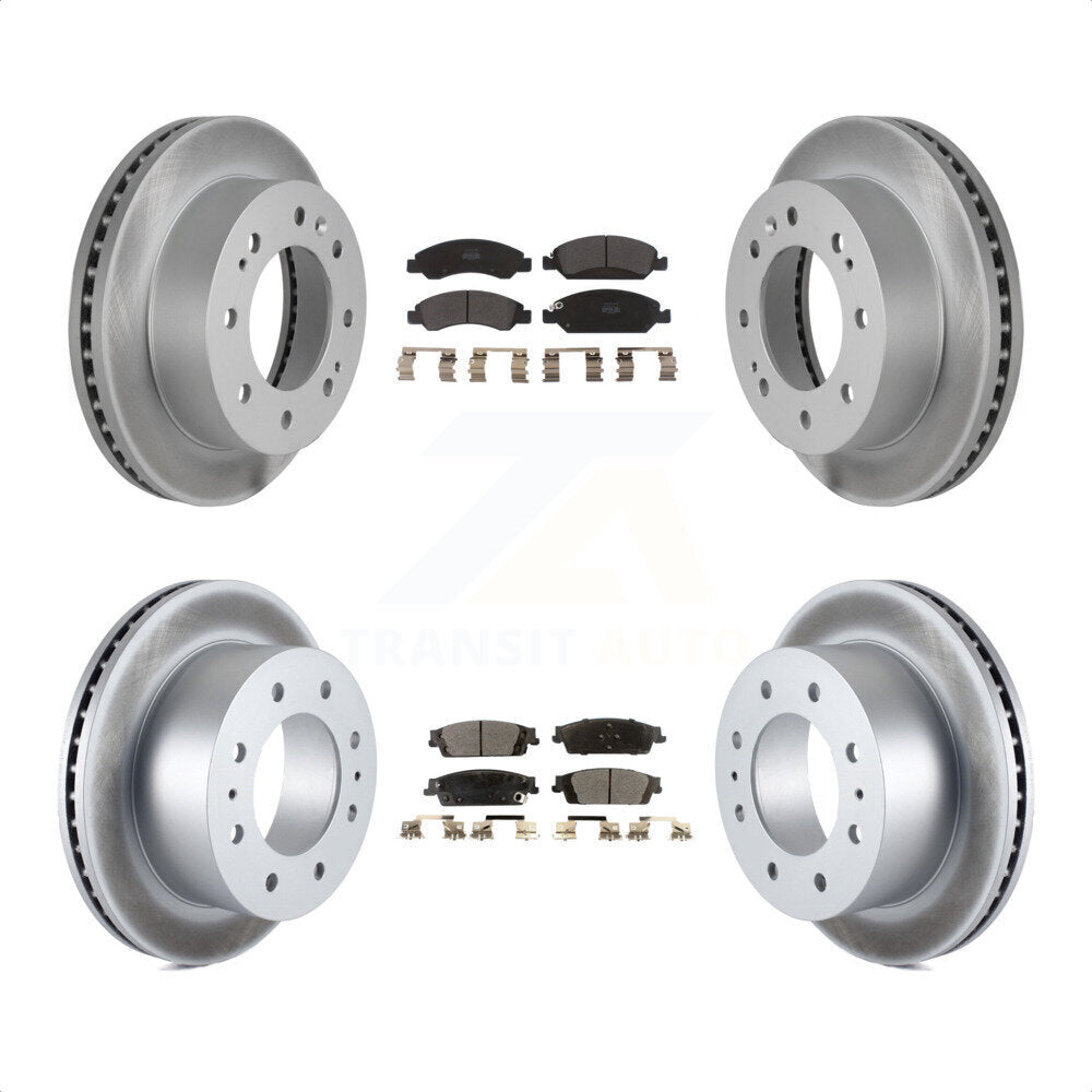 [Avant + Arrière] Kit de disque (revêtu) et plaquette (semi-métallique) de frein pour Chevrolet Suburban KGF-100620 par Transit Auto