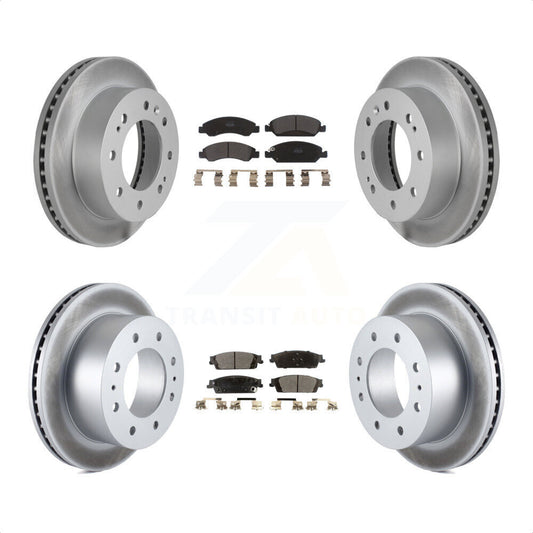 [Avant + Arrière] Kit de disque (revêtu) et plaquette (semi-métallique) de frein pour Chevrolet Suburban KGF-100620 par Transit Auto