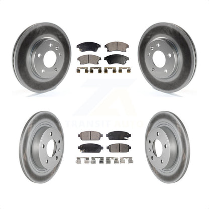 [Avant + Arrière] Kit de disque (revêtu) et plaquette (semi-métallique) de frein pour Chevrolet Cruze Buick Verano Volt Orlando KGF-100621 par Transit Auto
