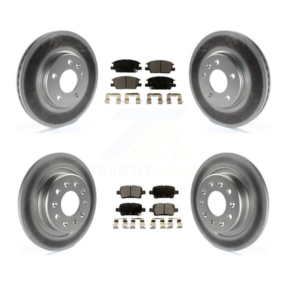 [Avant + Arrière] Kit de disque (revêtu) et plaquette (semi-métallique) de frein pour Chevrolet Equinox Malibu GMC Terrain Buick LaCrosse KGF-100622