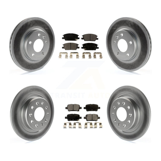 [Avant + Arrière] Kit de disque (revêtu) et plaquette (semi-métallique) de frein pour Chevrolet Equinox Malibu GMC Terrain Buick LaCrosse KGF-100622