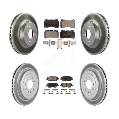 [Avant + Arrière] Kit de disque (revêtu) et plaquette (semi-métallique) de frein pour 2013-2015 Cadillac ATS avec 321mm Diameter Rotor KGF-100625