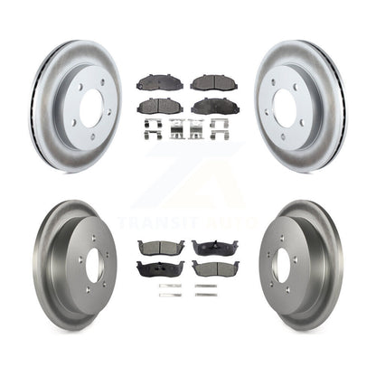[Avant + Arrière] Kit de disque (revêtu) et plaquette (semi-métallique) de frein pour Ford F-150 Heritage avec 5 Lug Wheels 4WD KGF-100629