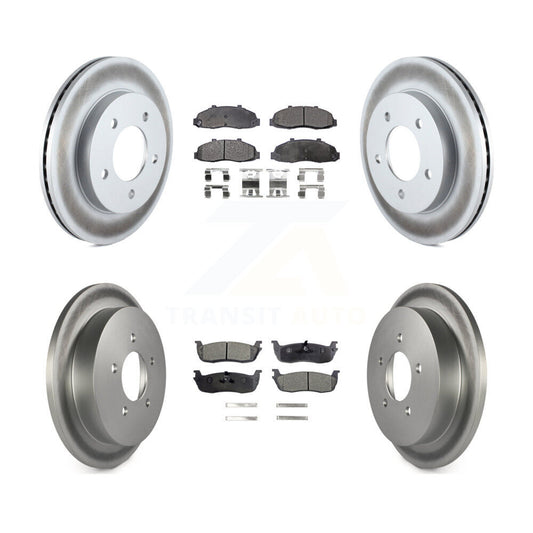 [Avant + Arrière] Kit de disque (revêtu) et plaquette (semi-métallique) de frein pour Ford F-150 Heritage avec 5 Lug Wheels 4WD KGF-100629
