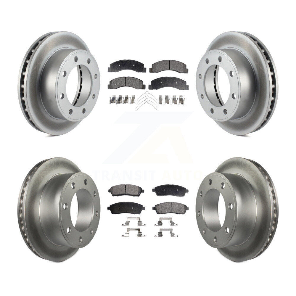 [Avant + Arrière] Kit de disque (revêtu) et plaquette (semi-métallique) de frein pour Ford F-250 Super Duty Excursion 4WD KGF-100630