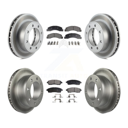 [Avant + Arrière] Kit de disque (revêtu) et plaquette (semi-métallique) de frein pour Ford F-250 Super Duty Excursion 4WD KGF-100630