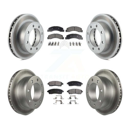 [Avant + Arrière] Kit de disque (revêtu) et plaquette (semi-métallique) de frein pour Ford F-250 Super Duty Excursion 4WD KGF-100630