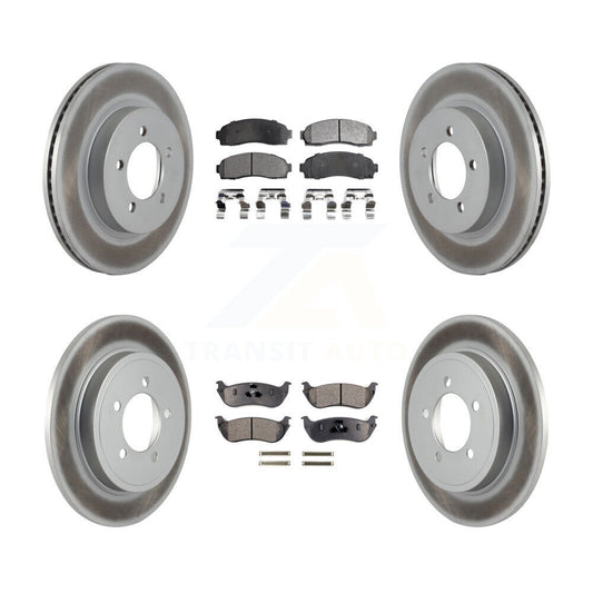 [Avant + Arrière] Kit de disque (revêtu) et plaquette (semi-métallique) de frein pour Ford Explorer Mercury Mountaineer KGF-100631