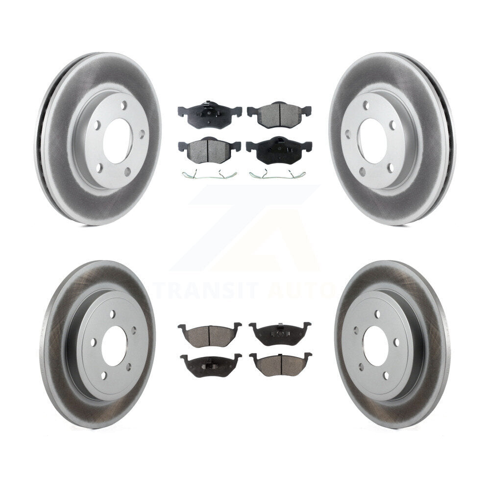 [Avant + Arrière] Kit de disque (revêtu) et plaquette (semi-métallique) de frein pour Mazda Tribute Mercury Mariner KGF-100632