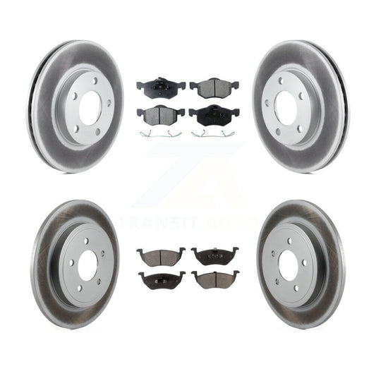 [Avant + Arrière] Kit de disque (revêtu) et plaquette (semi-métallique) de frein pour Mazda Tribute Mercury Mariner KGF-100632